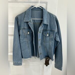NWOT, Amazon, women’s jean jacket, size medium